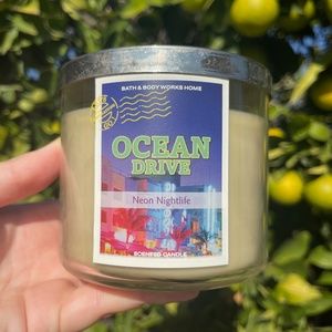 Ocean Drive Neon Nightlife destination candle bath and body works collectible
